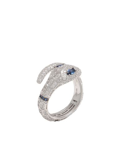 Apm Monaco Silver Ring Ox Kb Woman Ring Silver Size 8.5 925/1000 Silver, Alpinite