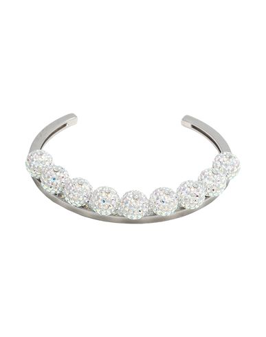 Ca&lou Ca & Lou Pave Ball Sl Woman Bracelet Silver Size - Brass, Crystal In Neutral