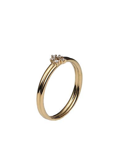 P D Paola Nova Gold Ring Woman Ring Gold Size 6.5 925/1000 Silver, 750/1000 Gold Plated, Cubic Zirco