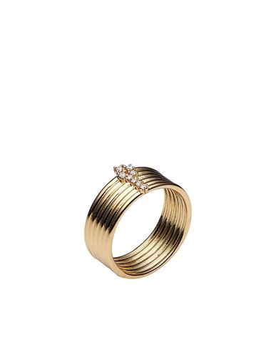 P D Paola Super Nova Gold Ring Woman Ring Gold Size 7.5 925/1000 Silver, 750/1000 Gold Plated, Cubic