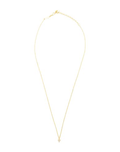 Kurshuni Mini Cross Woman Necklace Gold Size - 925/1000 Silver, Cubic Zirconia