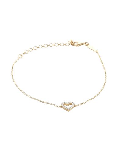 Kurshuni Mini Heart Woman Bracelet Gold Size - 925/1000 Silver, Cubic Zirconia