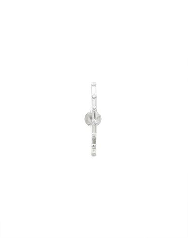 Kurshuni Glunt Woman Single Earring Silver Size - 925/1000 Silver, Cubic Zirconia