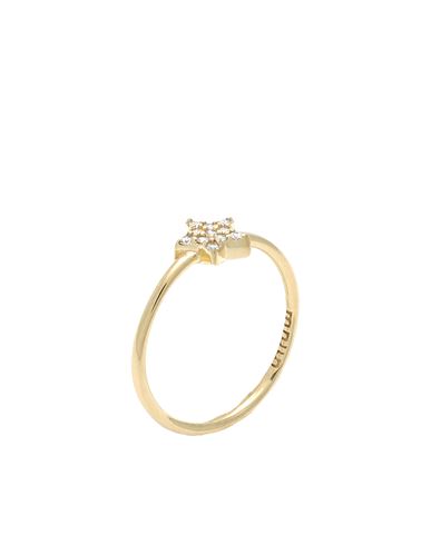 Kurshuni Mini Star Woman Ring Gold Size 7.75 925/1000 Silver, Cubic Zirconia
