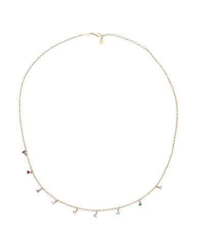 Kurshuni Linda Woman Necklace Gold Size - 925/1000 Silver, Cubic Zirconia