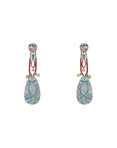 Ayala Bar Woman Earrings Turquoise Size - Brass, Crystal, Glass, Resin In Blue