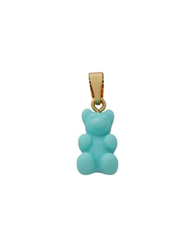 Crystal Haze Woman Pendant Turquoise Size - Brass, 750/1000 Gold Plated, Resin In Blue