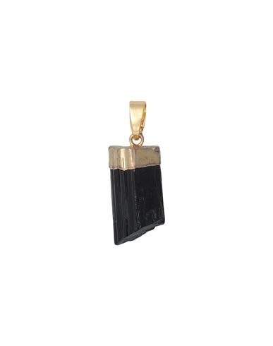 Crystal Haze Woman Pendant Black Size - Brass, 750/1000 Gold Plated, Tourmaline
