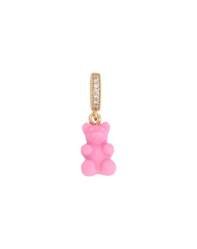 Crystal Haze Woman Pendant Pink Size - Brass, 750/1000 Gold Plated, Resin, Cubic Zirconia