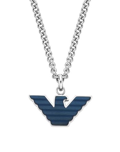 Emporio Armani Stainless Steel Pendant Necklace In Silver