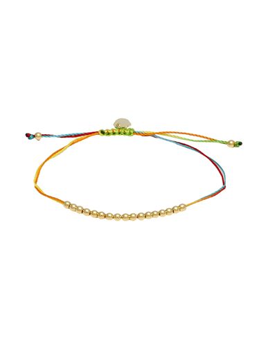 Estella Bartlett Rainbow Cord Bracelet - Gold Beads Woman Bracelet Gold Size - Nylon In Multi