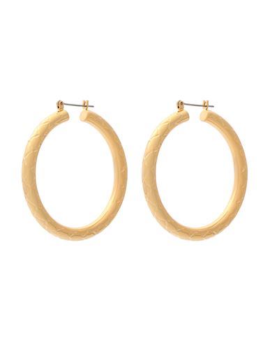Luv Aj Quilted Amalfi Hoops Woman Earrings Gold Size - Brass