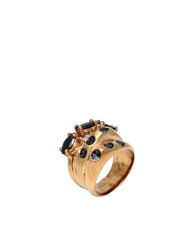 Voodoo Jewels Semia Ring Woman Ring Gold Size 6 Bronze, Hardstone, Resin