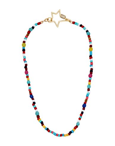 Taolei Woman Necklace Red Size - Resin, 750/1000 Gold Plated