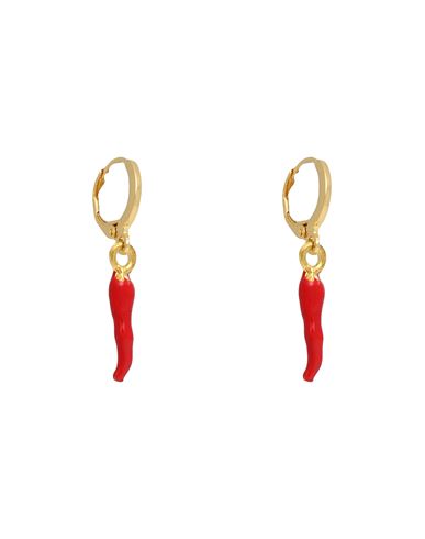 Taolei Woman Earrings Red Size - Metal, 750/1000 Gold Plated