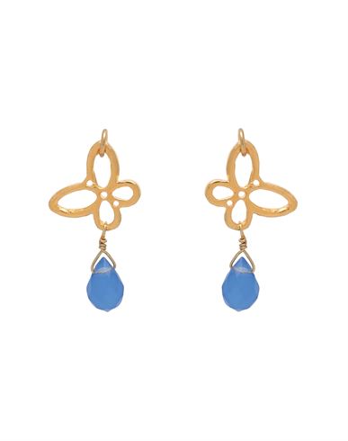 Taolei Woman Earrings Blue Size - Metal, 750/1000 Gold Plated