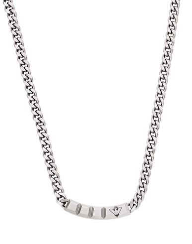 Emporio Armani Stainless Steel Chain Necklace In Silver