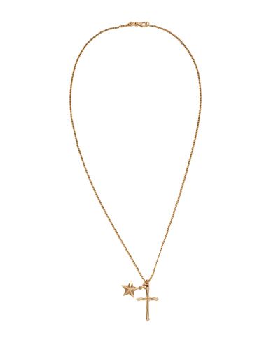 Emanuele Bicocchi Gold Plated Star+cross Necklace Necklace Gold Size - 925/1000 Silver, 999/1000 Gol