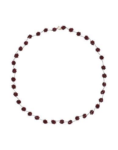 ATELIER LABRO ATELIER LABRO FIORI NECKLACE WOMAN NECKLACE BROWN SIZE - METAL, GLASS