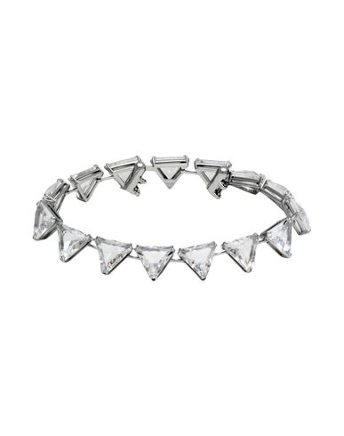 Shop Swarovski Ortyx Bracelet, Triangle Cut, White, Rhodium Plated Woman Bracelet Silver Size M Metal, Sw