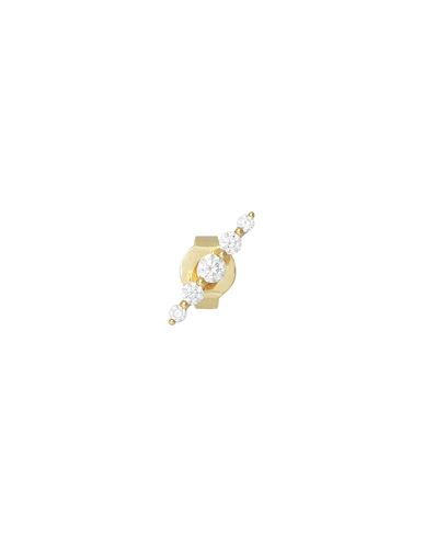 Galleria Armadoro Large Floating Stud Woman Single Earring Gold Size - 925/1000 Silver, 750/1000 Gol