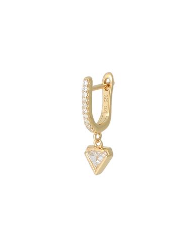 Galleria Armadoro Small Pyramid U Lock Woman Single Earring Gold Size - 925/1000 Silver, 750/1000 Go