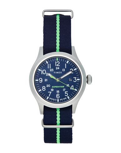 Timex Field Llb Man Wrist Watch Midnight Blue Size - Brass, Textile Fibers, Stainless Steel