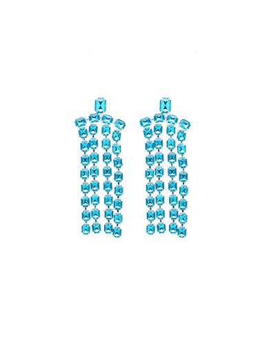 8 By Yoox Rhinestone Cascade Earrings Woman Earrings Turquoise Size - Plastic, Metal In Blue