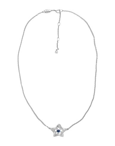 Swarovski Stella Pendant, Star, White, Rhodium Plated Woman Necklace Silver Size - Metal, Rhodium-pl