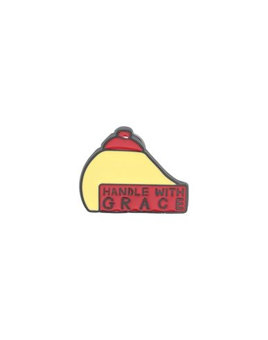 Chloé Woman Brooch Pastel Yellow Size - Brass, Zamak, Enamel In Yellow