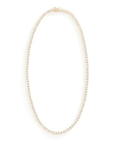 Shashi The Line Necklace Woman Necklace Gold Size - Brass, 585/1000 Gold Plated, Cubic Zirconia