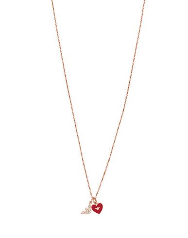 Fossil Egs2957set Woman Necklace Rose Gold Size - Stainless Steel, Enamel