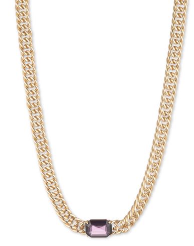 Lauren Ralph Lauren "nk 16" Chainlink Stone Collar - Gld/purple " Woman Necklace Gold Size - Brass,