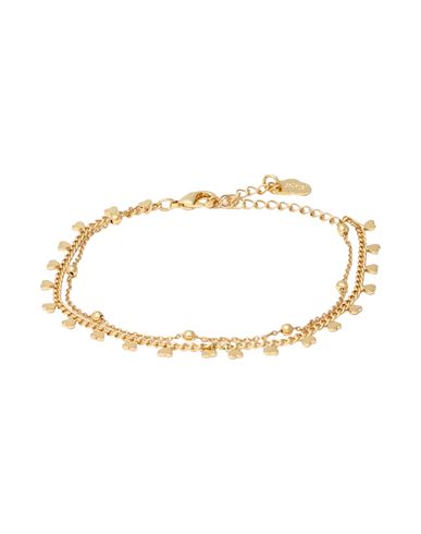 Estella Bartlett Heart And Ball Chain Double Bracelet Woman Bracelet Gold Size - Brass