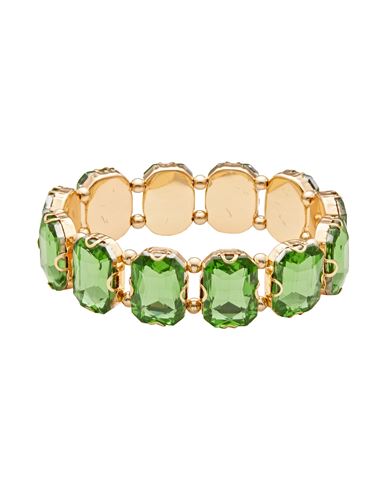 8 By Yoox Rhinestone Bracalet Woman Bracelet Green Size - Copper, Glass