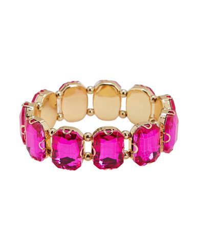8 By Yoox Rhinestone Bracalet Woman Bracelet Fuchsia Size - Copper, Glass In Pink