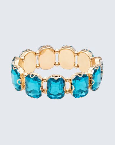 8 By Yoox Rhinestone Bracalet Woman Bracelet Turquoise Size - Copper, Glass In Blue
