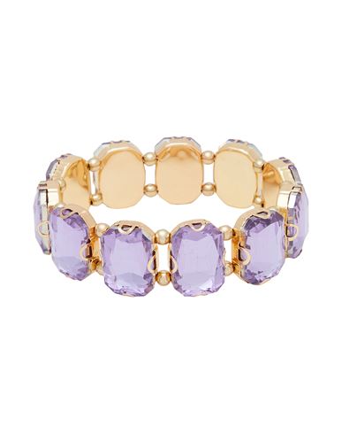 8 By Yoox Rhinestone Bracalet Woman Bracelet Purple Size - Copper, Glass
