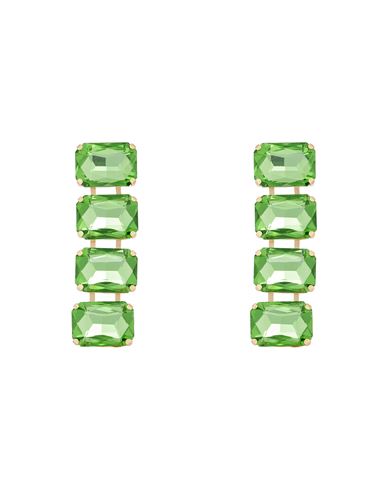 8 By Yoox Rhinestone Chandelier Earrings Woman Earrings Green Size - Copper, Glass