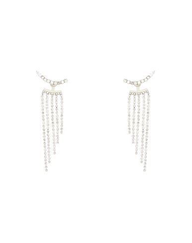 8 By Yoox Rhinestone Cascade Earrings Woman Earrings Silver Size - Copper, Glass