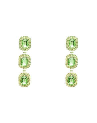 8 By Yoox Rhinestone Drop Earrings Woman Earrings Green Size - Glass, Metal