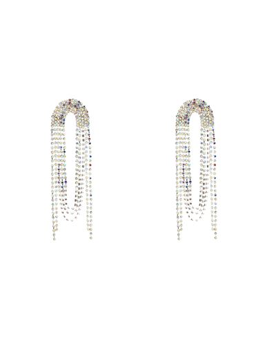 8 By Yoox Multi Drop Ovals Earrings Woman Earrings Silver Size - Metal, Glass