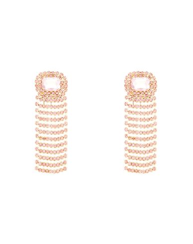 8 By Yoox Rhinestone Drop Earrings Woman Earrings Pink Size - Glass, Metal