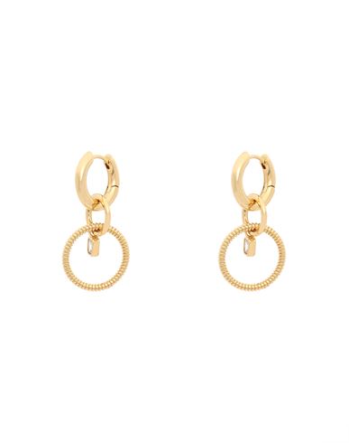 Luv Aj Woman Earrings Gold Size - Brass, Cubic Zirconia