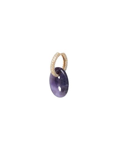 Crystal Haze Single Earring Purple Size - Amethyst, 750/1000 Gold Plated, Cubic Zirconia