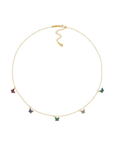 Kurshuni Butterflies Necklace Woman Necklace Gold Size - 925/1000 Silver, Cubic Zirconia