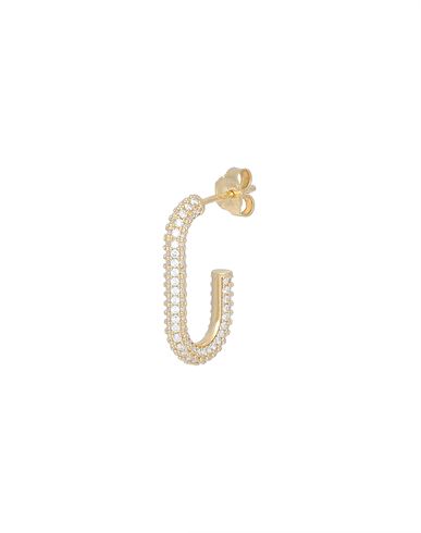 Kurshuni Beverly Earring Woman Single Earring Gold Size - 925/1000 Silver, Cubic Zirconia