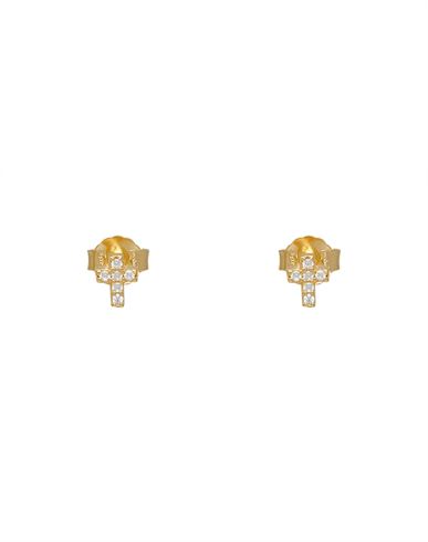 Kurshuni Cross Earrings Woman Earrings Gold Size - 925/1000 Silver, Cubic Zirconia