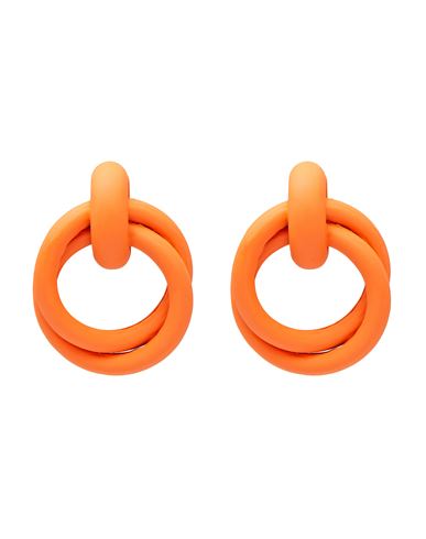 8 By Yoox Knot Hoop Earrings Woman Earrings Orange Size - Metal