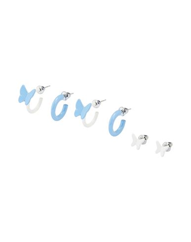 8 By Yoox Butterfly Earring Set Woman Earrings Sky Blue Size - Metal